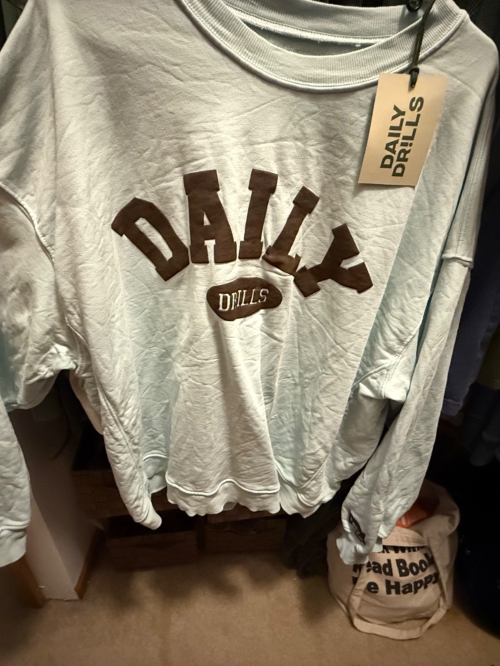 Daily Drills Lake Blue and Coco Crewneck - Picture 4 of 4